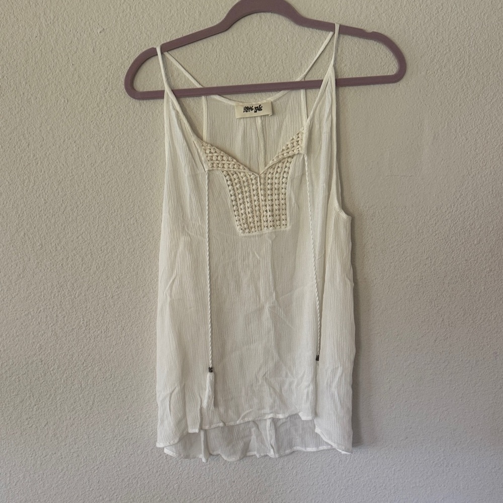 Hippie Love Cream Knit Accent Camisole